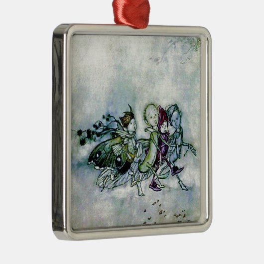 Ein Sommernachtstraum-Feen Silbernes Ornament (Rechts)