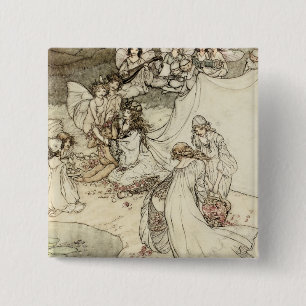 Ein Sommernachtstraum-Feenkrawattennadel Button