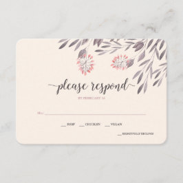 Ein Sommernachtstraum Hochzeit RSVP v2 Karte