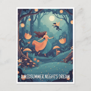 Ein Sommernachtstraum in Shakespeare Postkarte