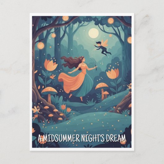 Ein Sommernachtstraum in Shakespeare Postkarte (Vorderseite)