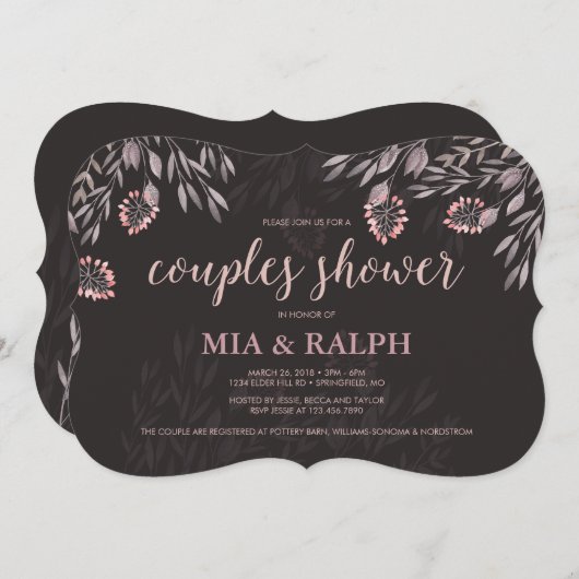 Ein Sommernachtstraum mit Hochzeitsdusche Einladung (Vorne/Hinten)