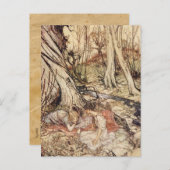 Ein Sommernachtstraum Save the Date Postkarte (Vorne/Hinten)