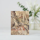 Ein Sommernachtstraum Save the Date Postkarte (Stehend Vorderseite)