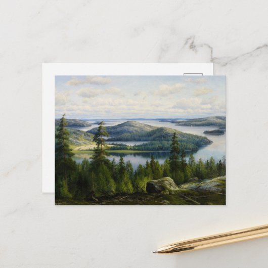 Ein Sommertag am Paijannsee, Waenerberg Postkarte (Vorderseite/Rückseite Beispiel)