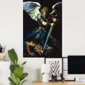 Ein Song aus Stahl und Maßstab | Angel / Dragon Poster (Heimbüro)