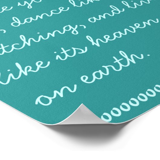 Ein Song-Poster Poster (Ecke)