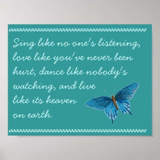 Ein Song-Poster Poster (Vorne)