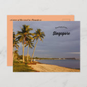 Ein Sonnenaufgang an der Küste in Singapur Postkarte (Vorne/Hinten)