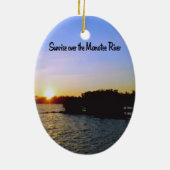 Ein Sonnenaufgang in Bradenton Florida Keramik Ornament (Hinten)