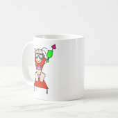 Ein Sonnenbad nehmende Strichmännchen-Tasse Kaffeetasse (Vorderseite Links)