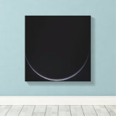 Ein sonnenbeleuchteter Halbmond der Erde Leinwanddruck (Insitu (Holzboden))