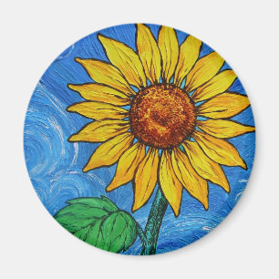 Ein Sonnenblumenmagazin Magnet