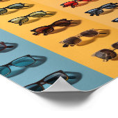 Ein Sonnenbrillen-Musterdesign,  Poster (Ecke)