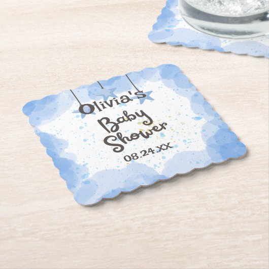 Ein Sonnenschein: Personalisierte Wasserfarbe Untersetzer (angewinkelt)