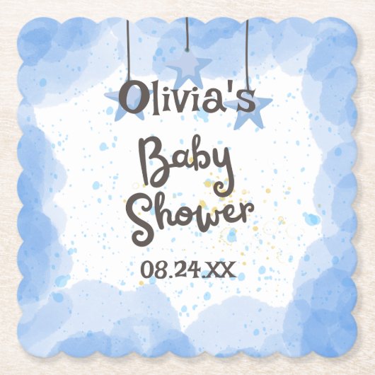 Ein Sonnenschein: Personalisierte Wasserfarbe Untersetzer (Vorderseite)