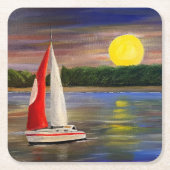 Ein Sonnensegel von Gary Poling Rechteckiger Pappuntersetzer (Vorderseite)