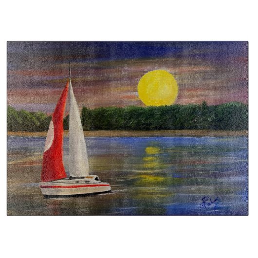 Ein Sonnensegel von Gary Poling Schneidebrett (Vorderseite)