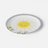 Ein Sonnenstrahl der Teller mit Sonnenschein (Schrägansicht)