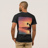 Ein Sonnenuntergang am Strand T-Shirt (Schwarz voll)