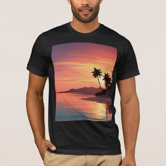 Ein Sonnenuntergang am Strand T-Shirt (Vorderseite)