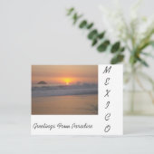 Ein Sonnenuntergang in Mexiko Postkarte (Stehend Vorderseite)