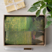 Ein Sonnenuntergang mit weißem und gelbem Blume-Fe Seidenpapier (Geschenk)