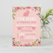 Ein sonniger Geburtstag Ostern Einladung Pink (Stehend Vorderseite)