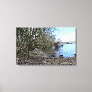 Ein sonniger Tag am Fluss Leinwanddruck