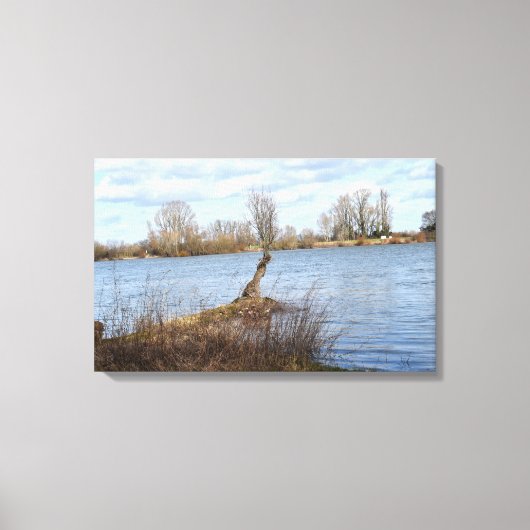 Ein sonniger Tag am Fluss Leinwanddruck (Vorderseite)