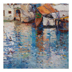 Ein sonniger Tag im alten Hafen Leontine von Poster
