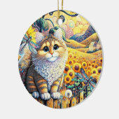 Ein sonniger Tag Keramik Ornament (Links)