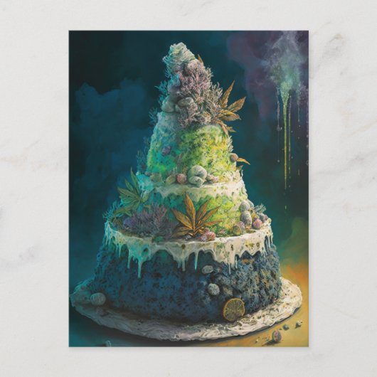 Ein sonniger Wetterkuchen Postkarte (Vorderseite)