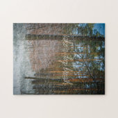 Ein sonniger Wintertag im Kiefernwald Puzzle (Horizontal)
