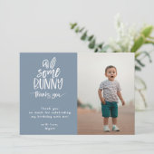 Ein sonniges Foto Dankeskarte (Stehend Vorderseite)