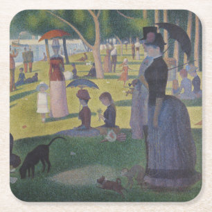 Ein Sonntag auf La Grande Jatte, Georges Seurat 18 Rechteckiger Pappuntersetzer