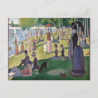 Ein Sonntag auf La Grande Jatte von Georges Seurat Postkarte
