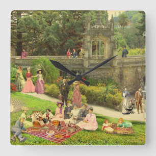 Ein Sonntag im Mai (Quinta da Regaleira) Quadratische Wanduhr