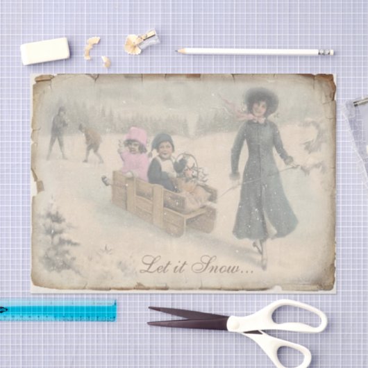 Ein sorgloser Viktorianischer Weihnachtsritt Seidenpapier (Handwerk)