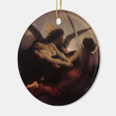 Ein Soul, das Bouguereau in den Himmel gebracht ha Keramikornament (Links)