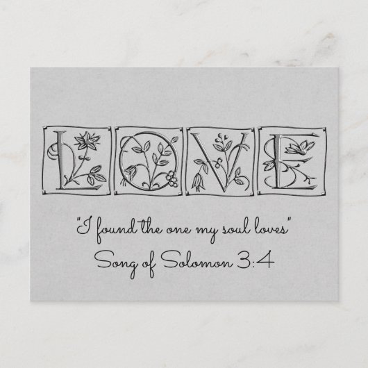 Ein Soul Lieben~Scripture~Save the Date gefunden Ankündigungspostkarte (Vorderseite)