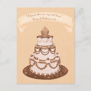 Ein Soul Lieben~Wedding Cake~Scripture UAWG gefund Einladungspostkarte