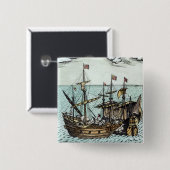 Ein spanisches Schatz-Schiff Button (Vorne & Hinten)