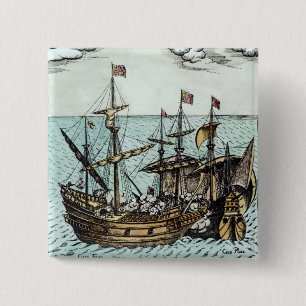 Ein spanisches Schatz-Schiff Button