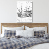 Ein spanisches Schatzschiff Leinwanddruck (Insitu (Schlafzimmer))