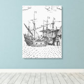 Ein spanisches Schatzschiff Leinwanddruck (Insitu (Holzboden))