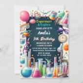 Ein Spaß Labrador Kinder Geek Nerd Mad Science 9.  Einladung (Vorderseite)