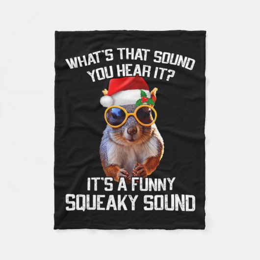 Ein Spaß Squeaky Sound Weihnachts Eichhörnchen Xma Fleecedecke (Vorderseite)