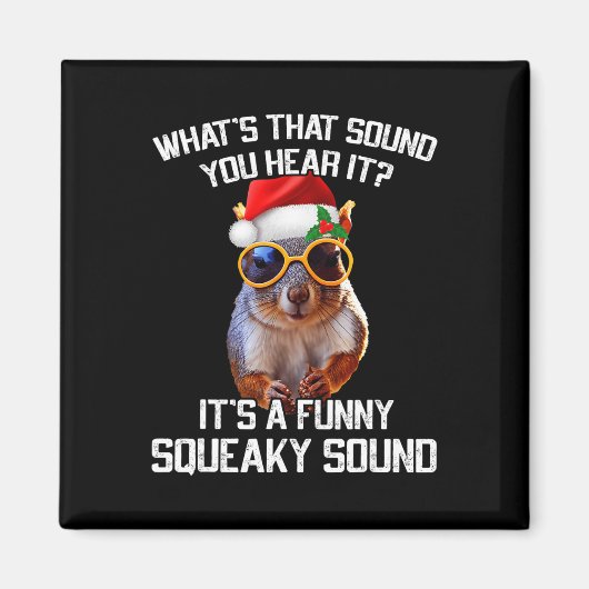 Ein Spaß Squeaky Sound Weihnachts Eichhörnchen Xma Magnet (Vorne)