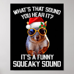 Ein Spaß Squeaky Sound Weihnachts Eichhörnchen Xma Poster